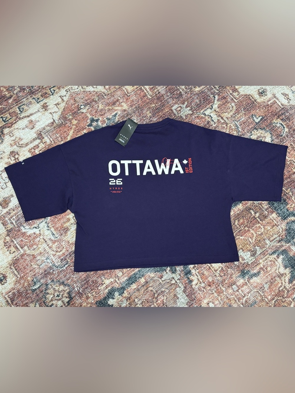PUMA x Hyrox OTTAWA 2026 Women’s Oversized Crop Top - Purple, Sizes L or XL *NWT